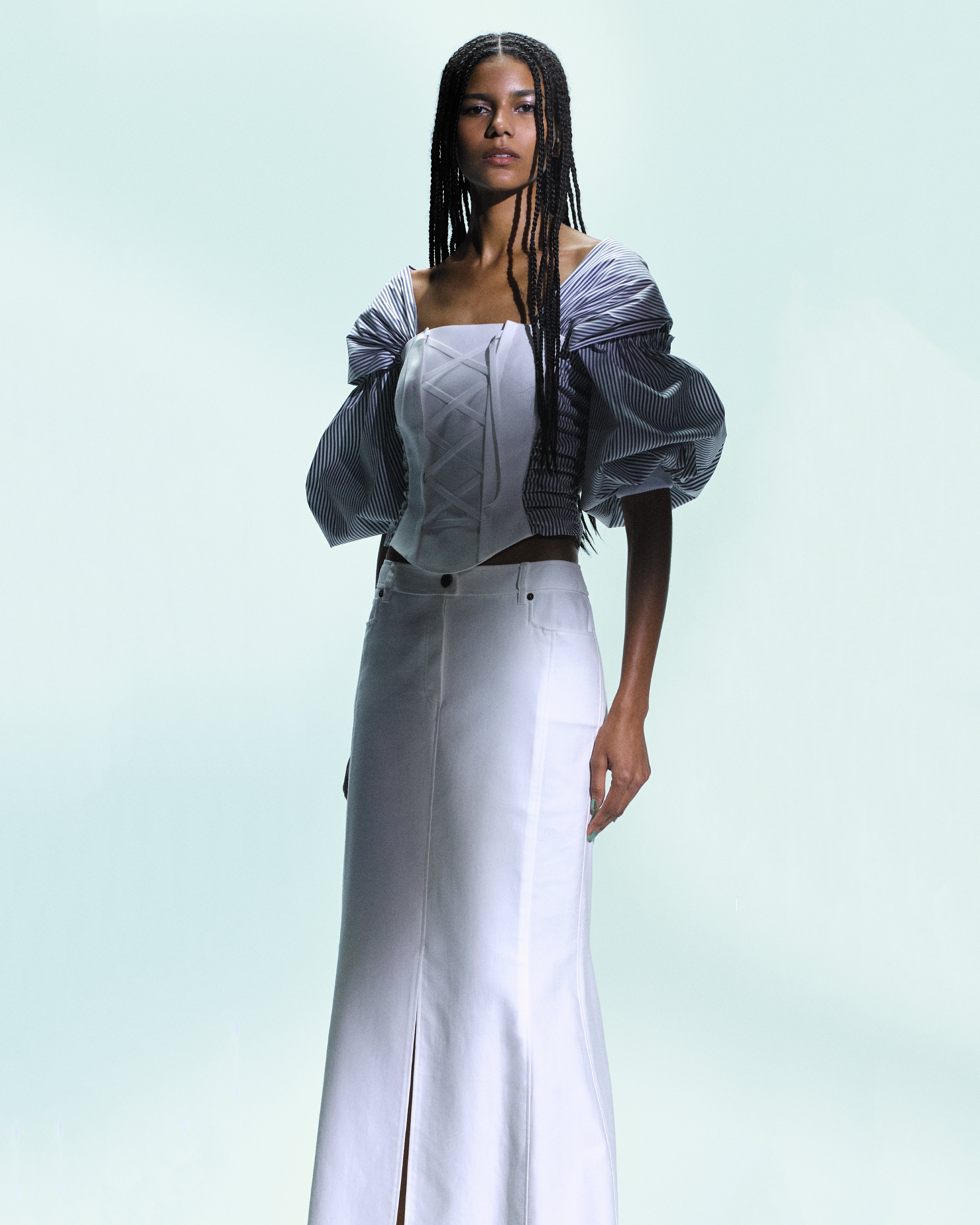 코튼 레이온 트윌 롱 스커트 / Cotton Rayon Twill Long Skirt
