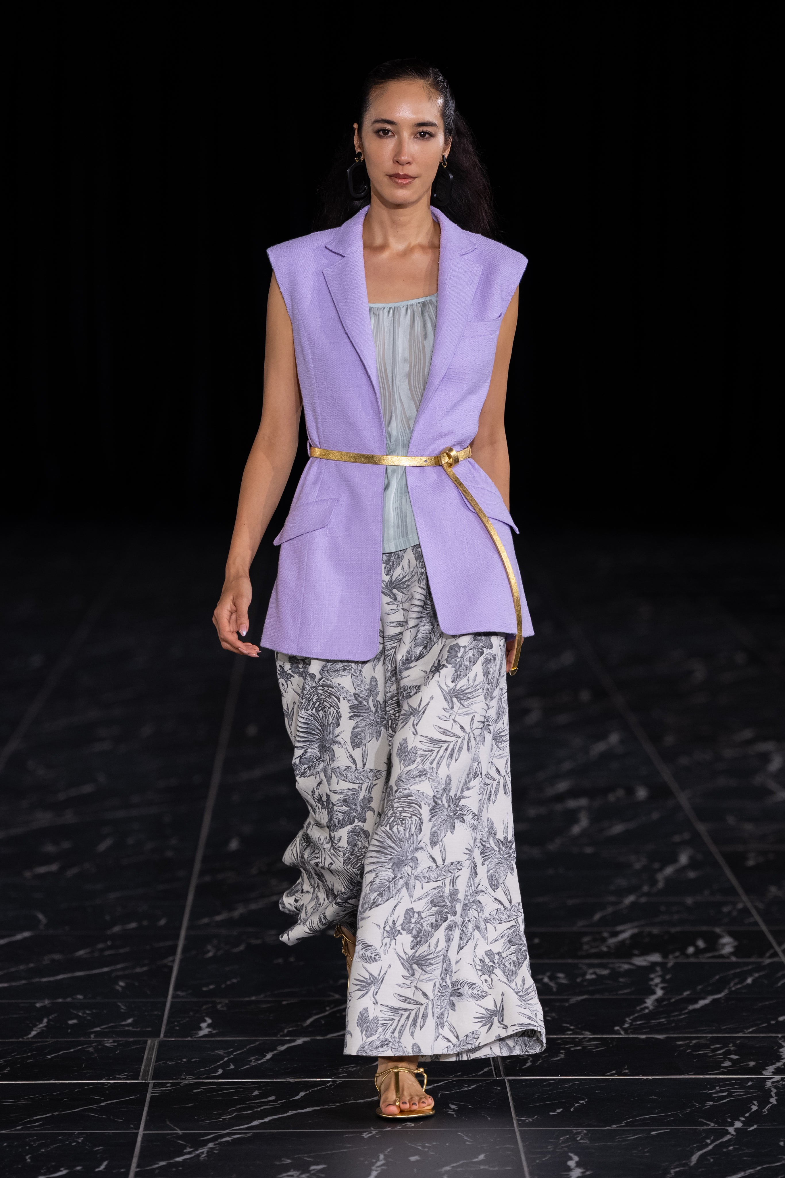코튼 폴리에스테르 자카드 와이드 팬츠 / Cotton Polyester Jacquard Wide Pants