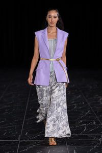 코튼 폴리에스테르 자카드 와이드 팬츠 / Cotton Polyester Jacquard Wide Pants
