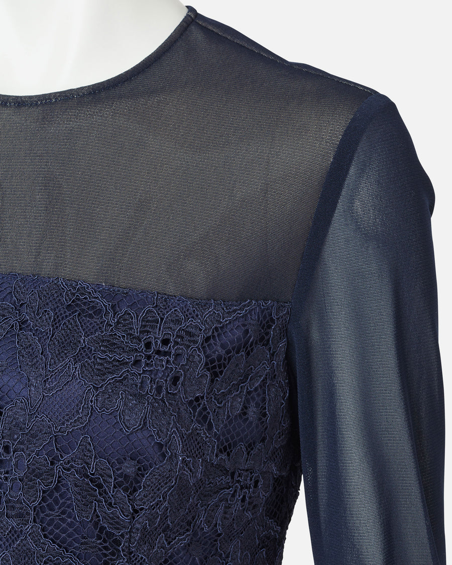 러셀 레이스×튤 블라우스 / Raschel Lace Tulle Blouse