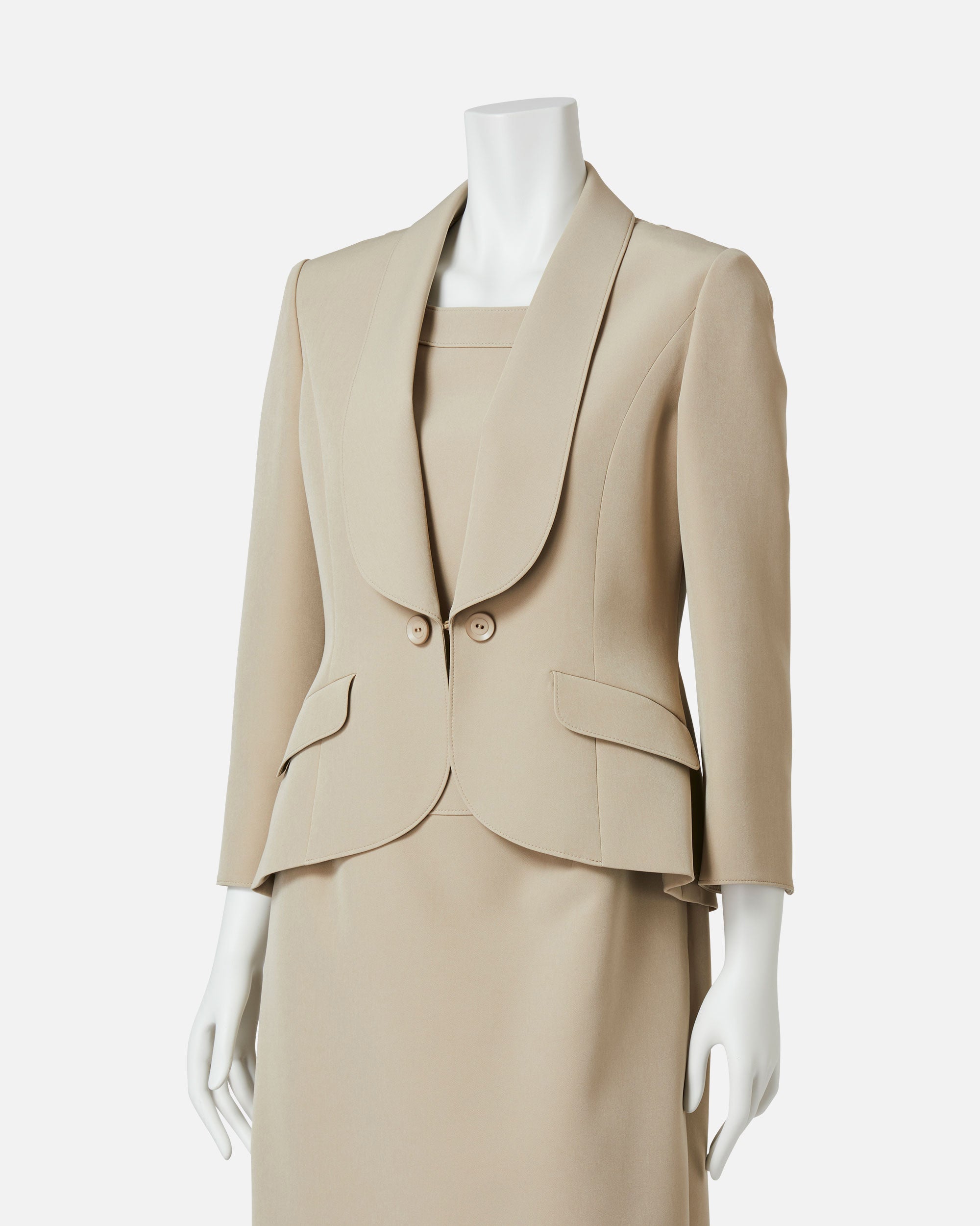 스트레치 크레페 숄 컬러 재킷 / Shawl Lapel Stretch Crepe Jacket