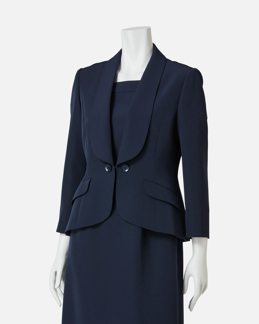 스트레치 크레페 숄 컬러 재킷 / Shawl Lapel Stretch Crepe Jacket