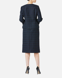 스트레치 크레페 사이드 슬릿 스커트 / Stretch Crepe Side Slit Skirt