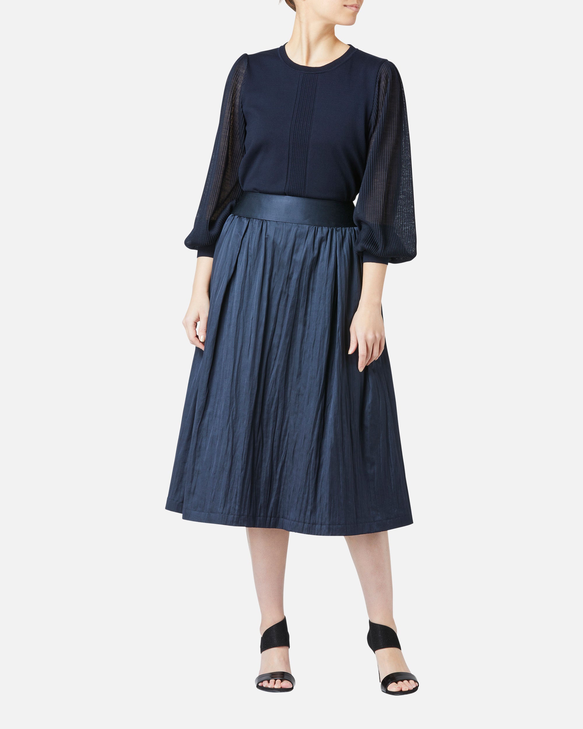 주름 소매 니트 풀오버 / Pleated Sleeve Knit Pullover