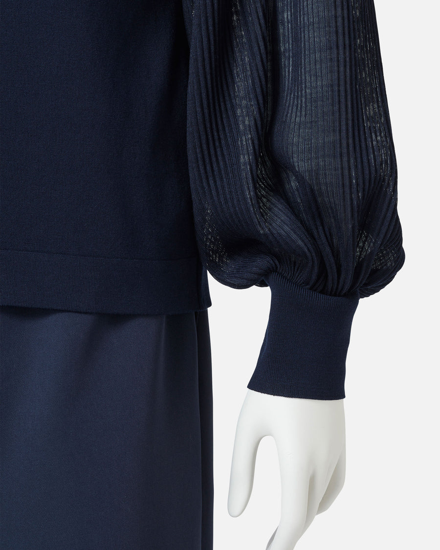 주름 소매 니트 풀오버 / Pleated Sleeve Knit Pullover