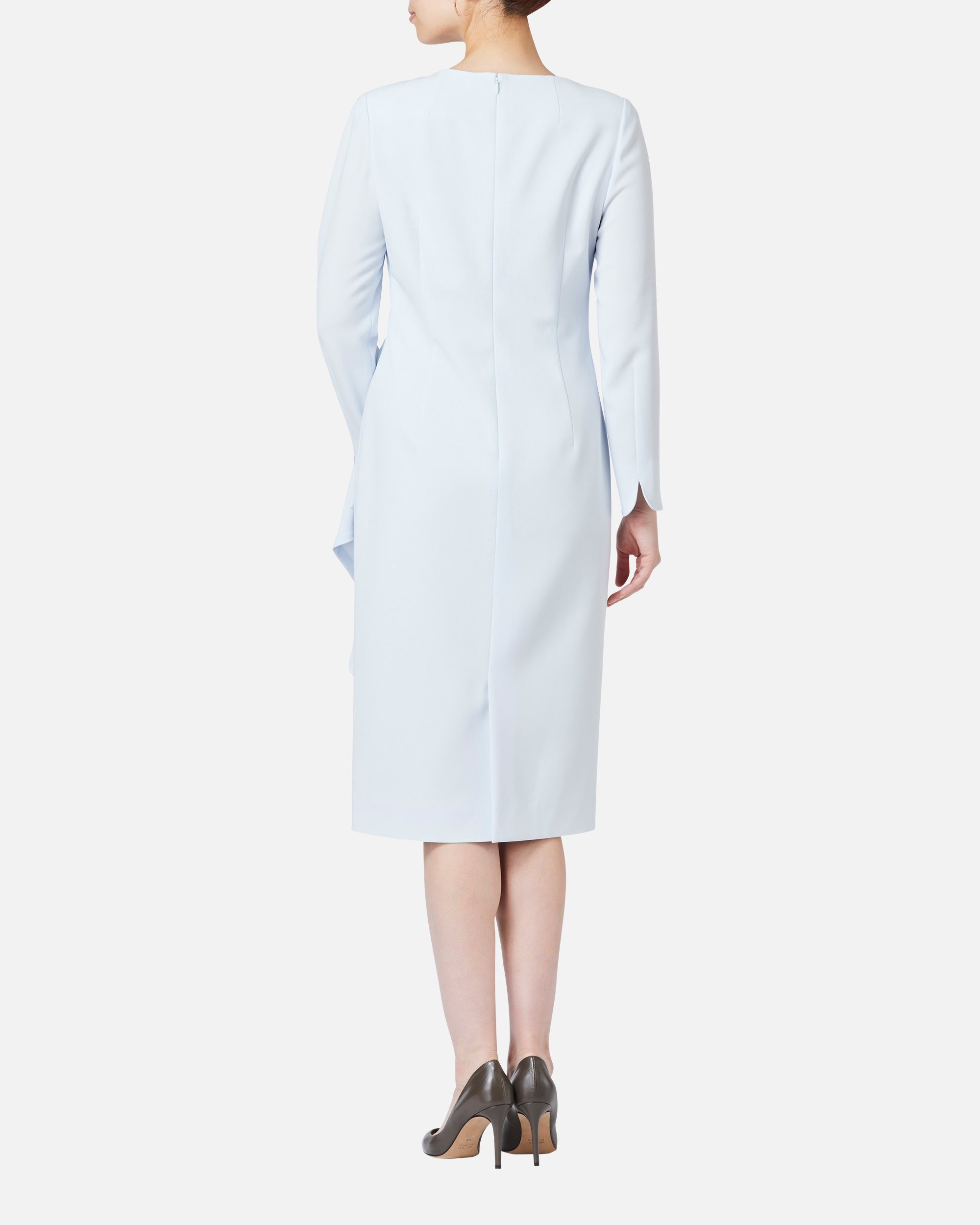트리아세테이트 폴리에스테르 드레이프 원피스 / Triacetate Polyester Blended Draped Dress
