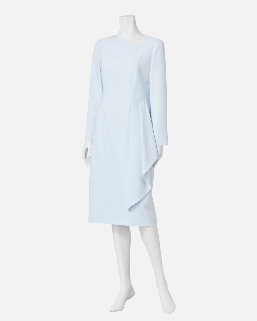트리아세테이트 폴리에스테르 드레이프 원피스 / Triacetate Polyester Blended Draped Dress