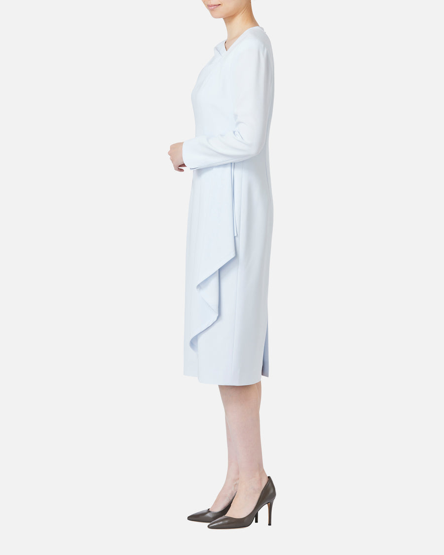 트리아세테이트 폴리에스테르 드레이프 원피스 / Triacetate Polyester Blended Draped Dress