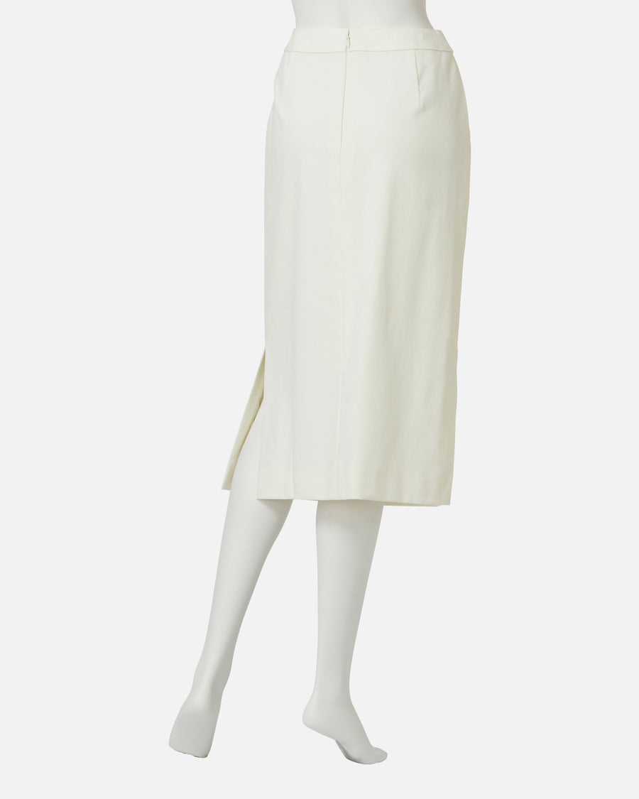 스트레치 크레페 사이드 슬릿 스커트 / Stretch Crepe Side Slit Skirt