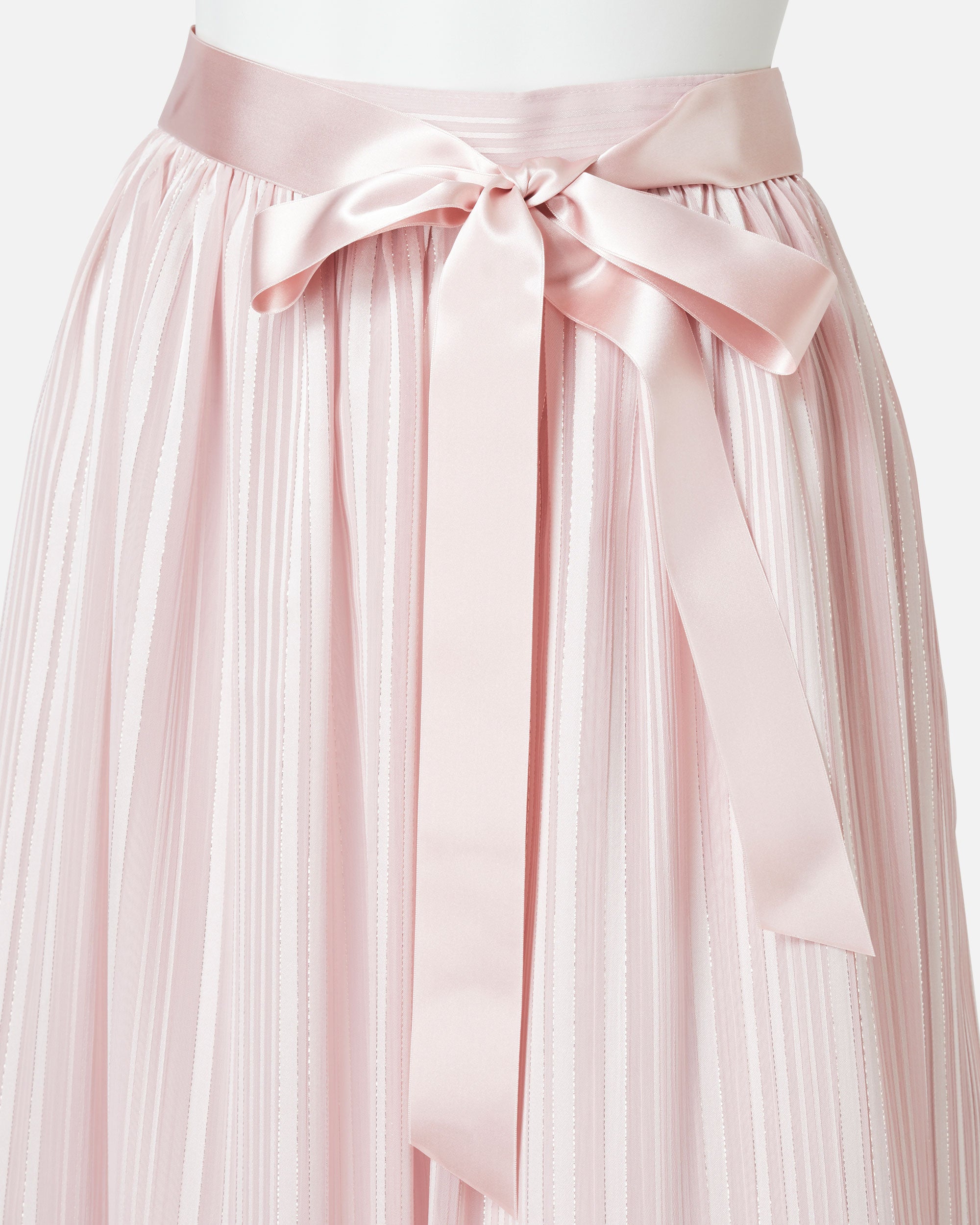 쉬폰 새틴 개더 스커트 / Gathered Chiffon Satin Skirt