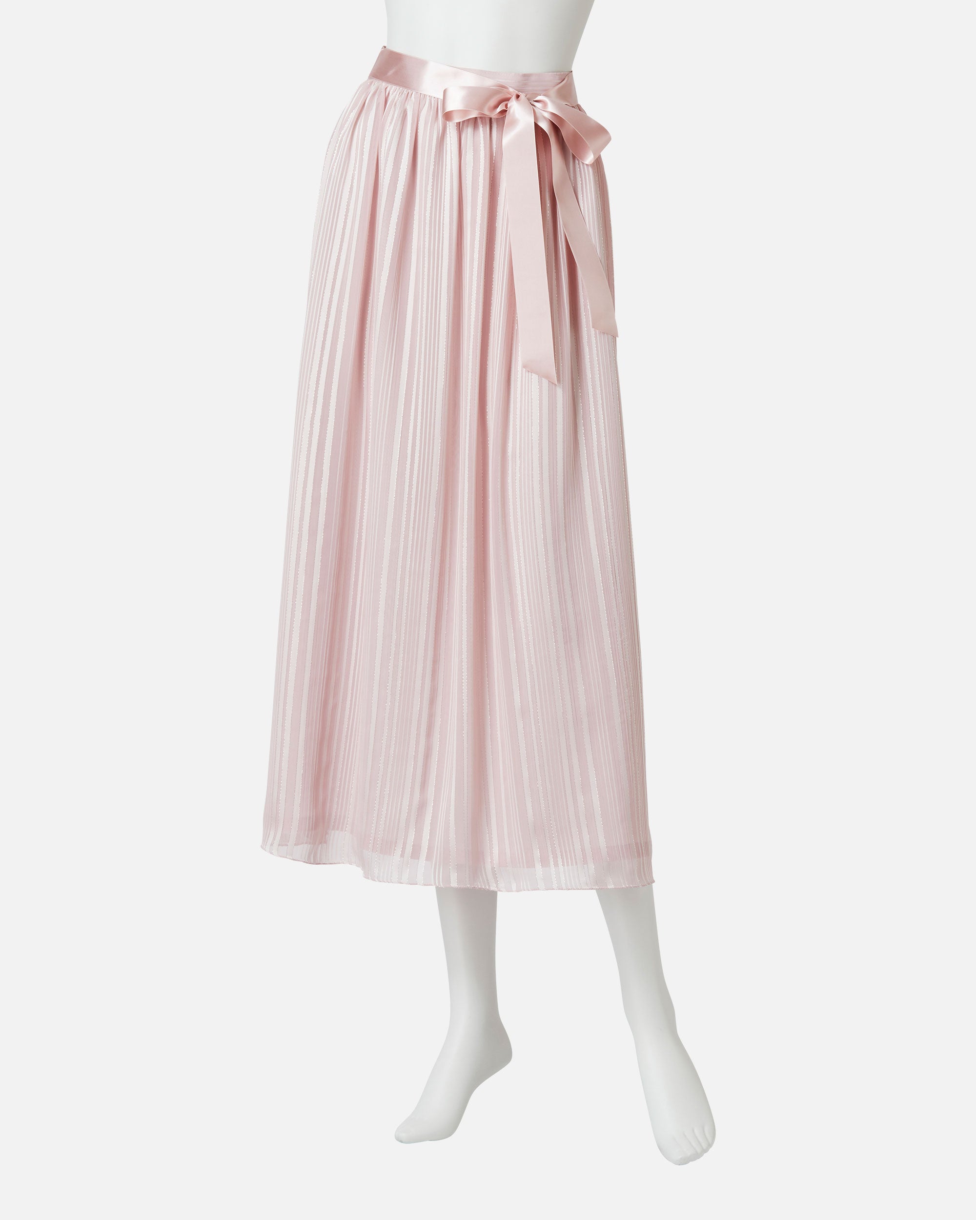 쉬폰 새틴 개더 스커트 / Gathered Chiffon Satin Skirt