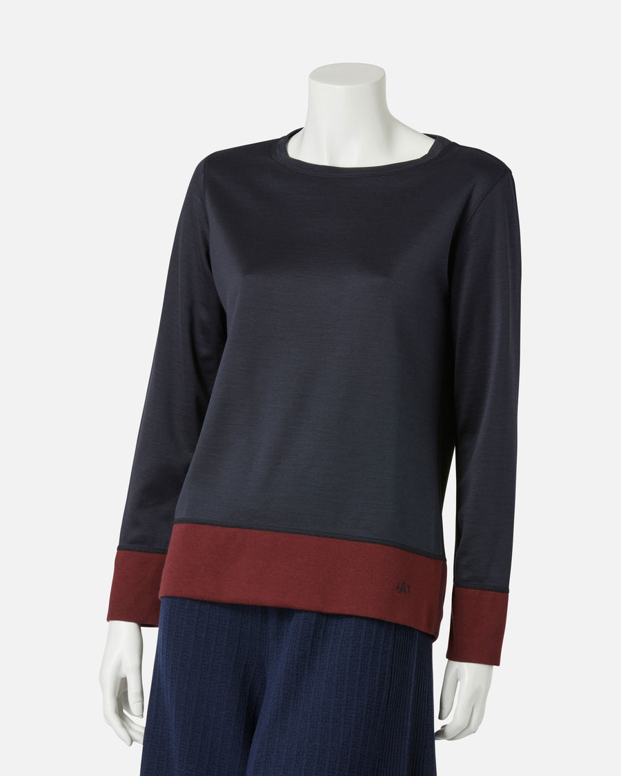 실크 코튼 저지 리버시블 풀오버 / Reversible Silk Cotton Jersey Pullover