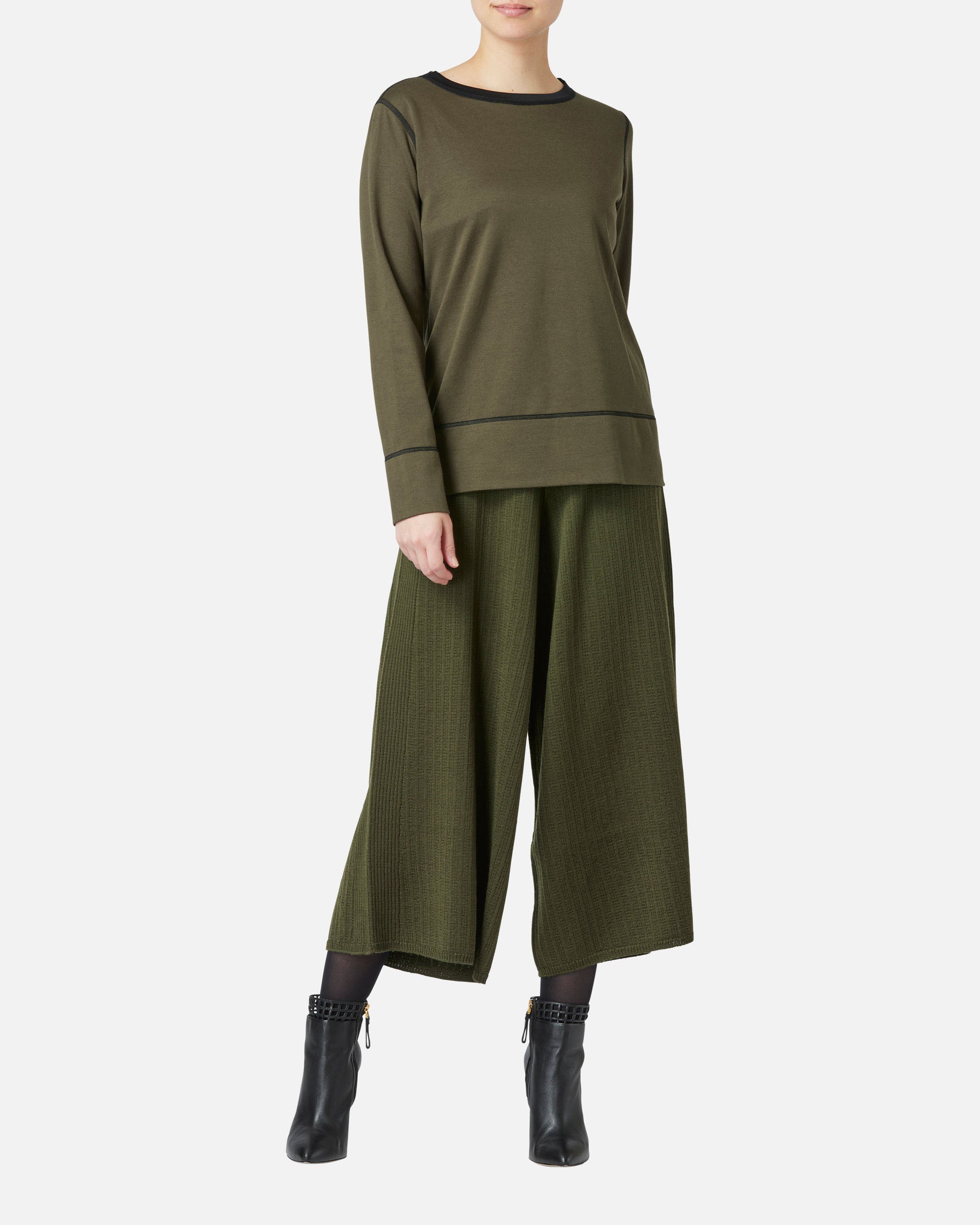 실크 코튼 저지 리버시블 풀오버 / Reversible Silk Cotton Jersey Pullover