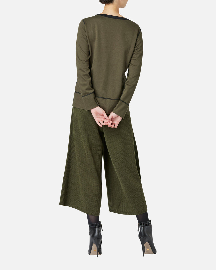 실크 코튼 저지 리버시블 풀오버 / Reversible Silk Cotton Jersey Pullover