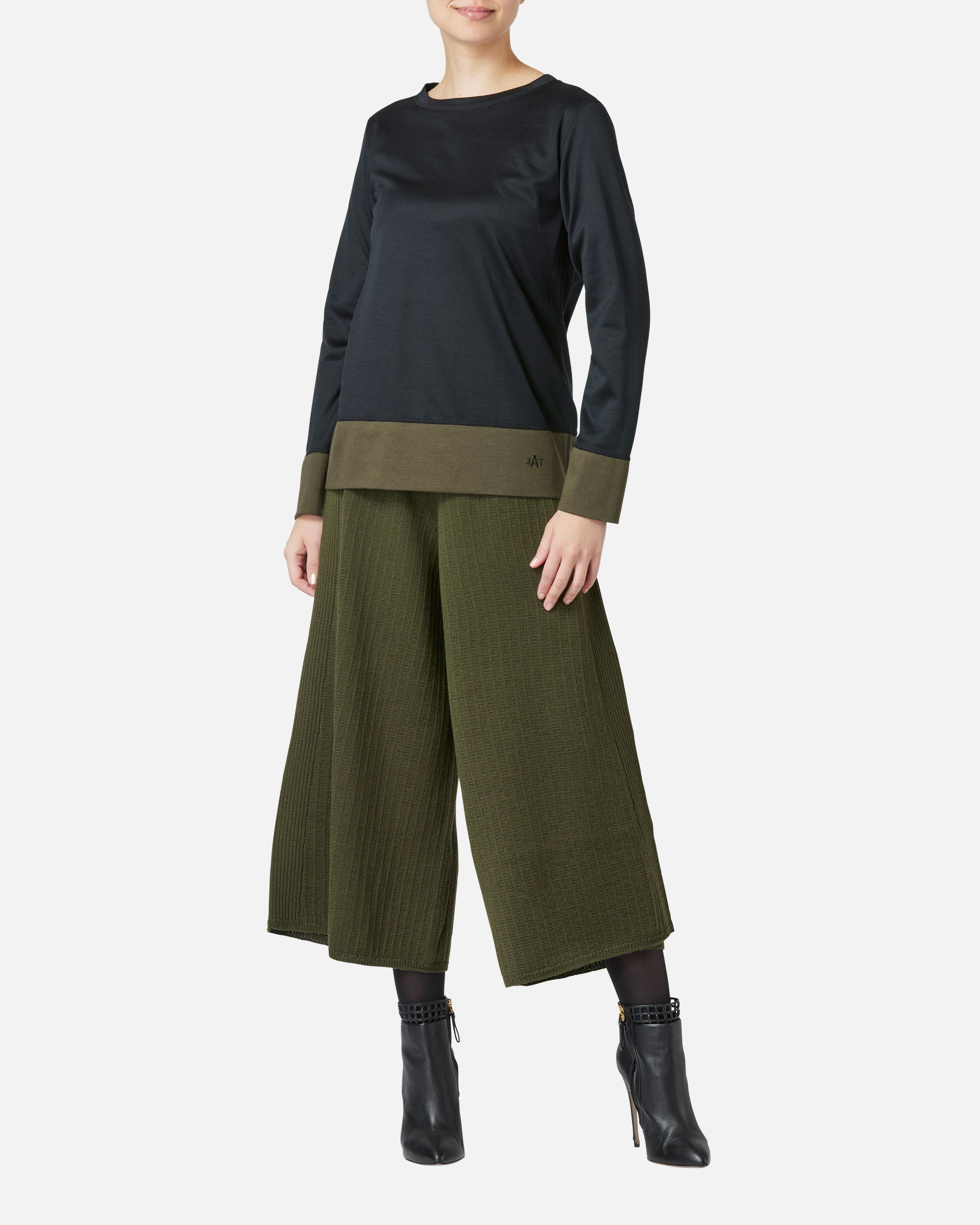 실크 코튼 저지 리버시블 풀오버 / Reversible Silk Cotton Jersey Pullover