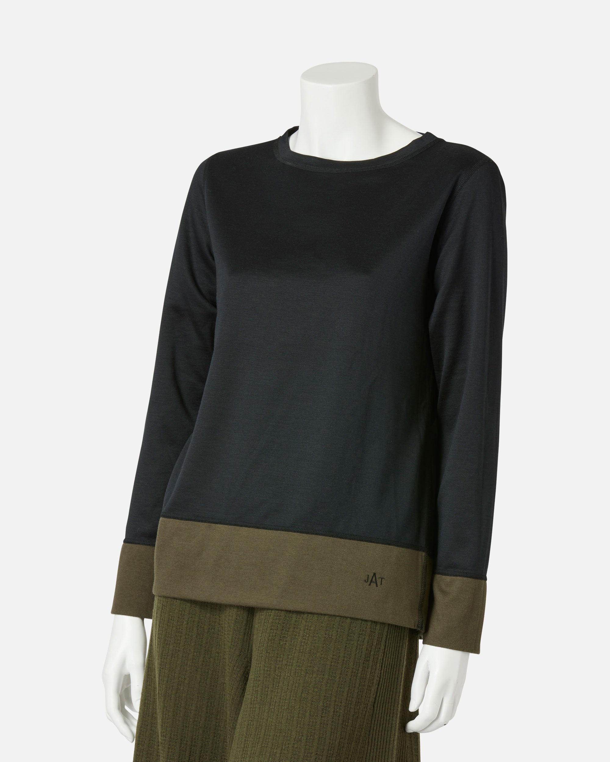 실크 코튼 저지 리버시블 풀오버 / Reversible Silk Cotton Jersey Pullover