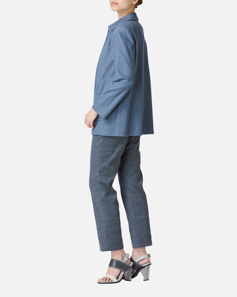 셔츠 컬러 더블 저지 재킷