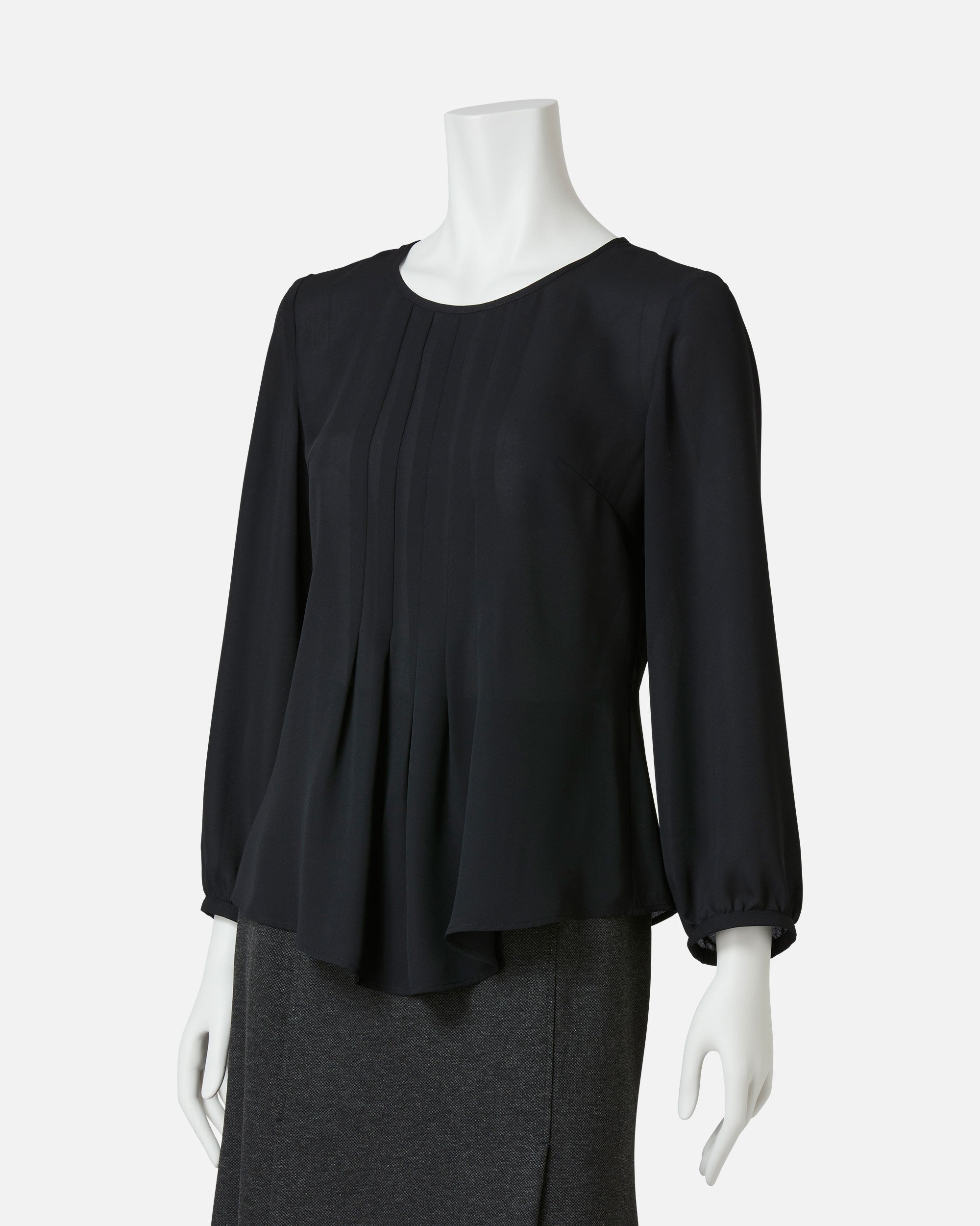 프론트 택 조젯 블라우스 / Pleated Front Blouse