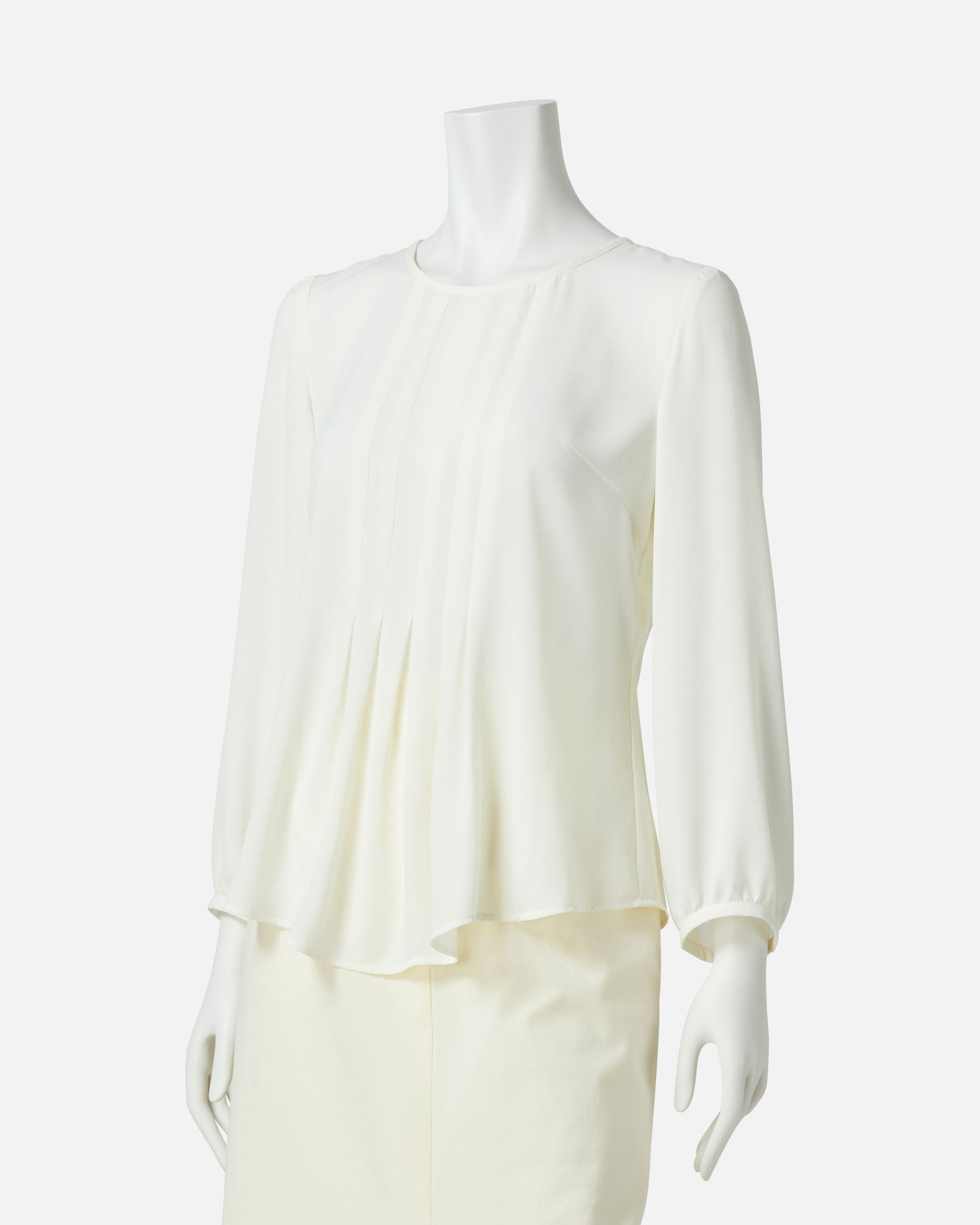 프론트 택 조젯 블라우스 / Pleated Front Blouse