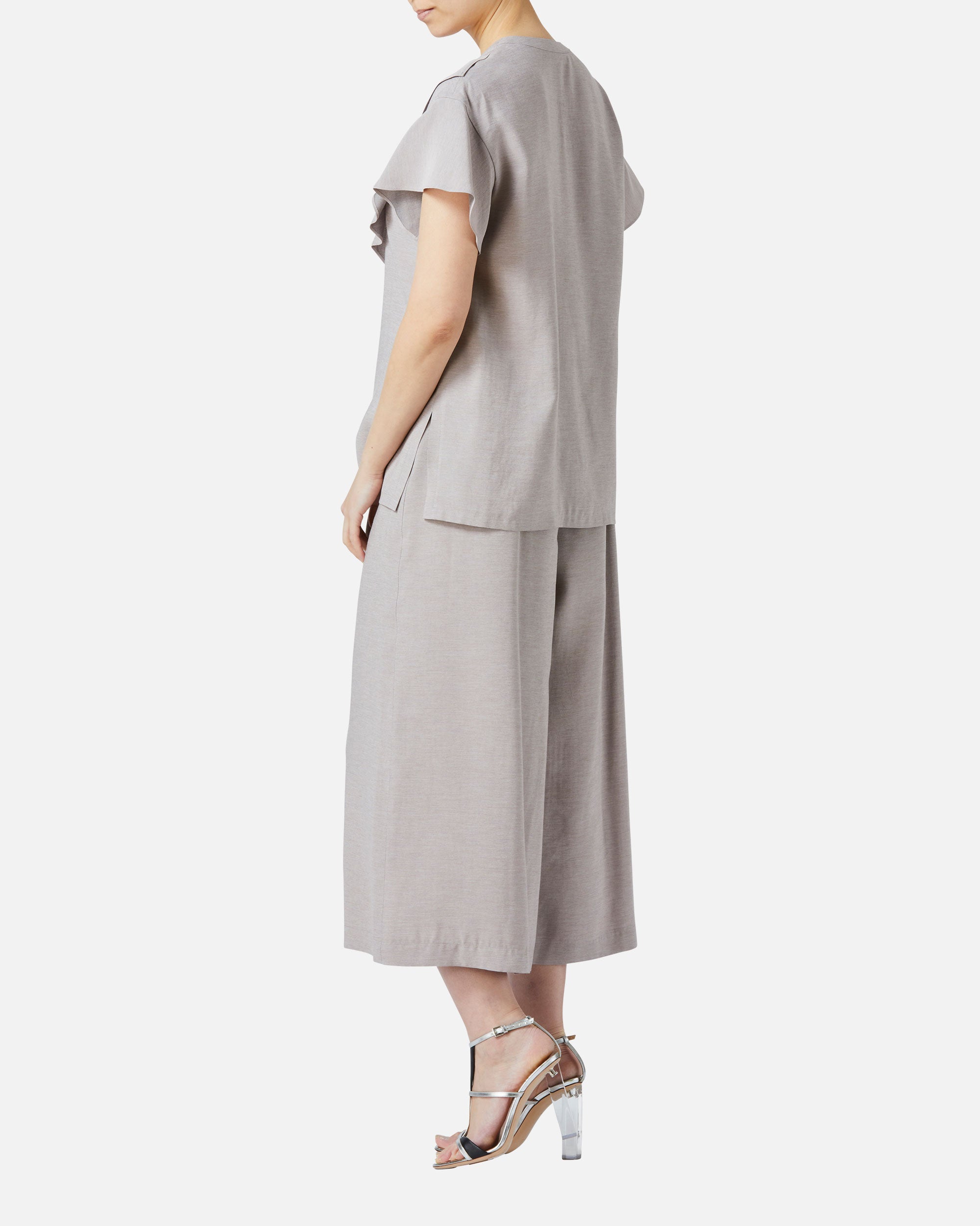 리본 개더 팬츠 / Gathered Waist Pants with Ribbon