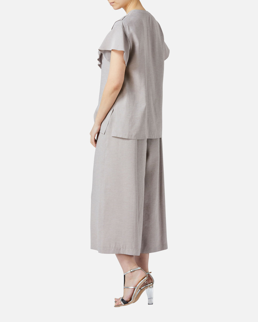 리본 개더 팬츠 / Gathered Waist Pants with Ribbon