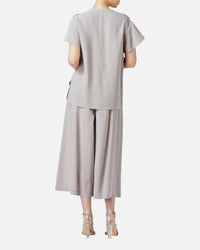 리본 개더 팬츠 / Gathered Waist Pants with Ribbon