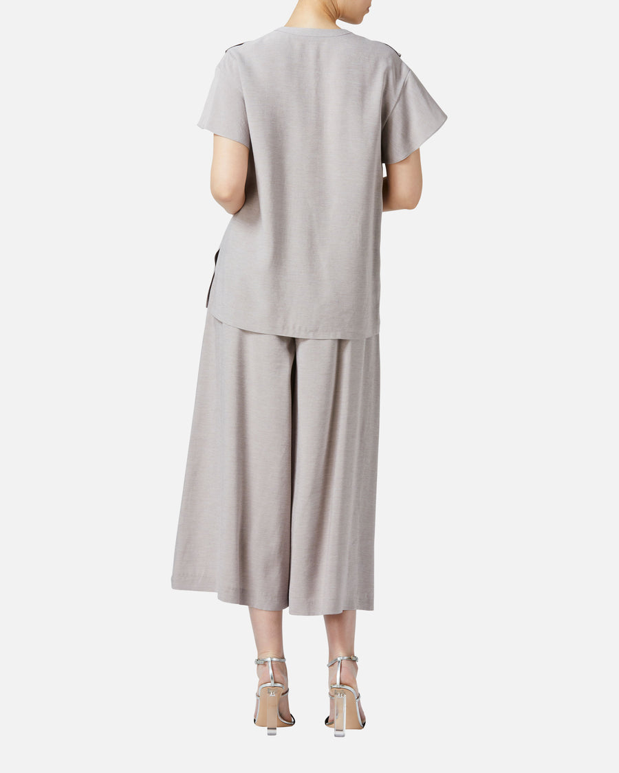리본 개더 팬츠 / Gathered Waist Pants with Ribbon
