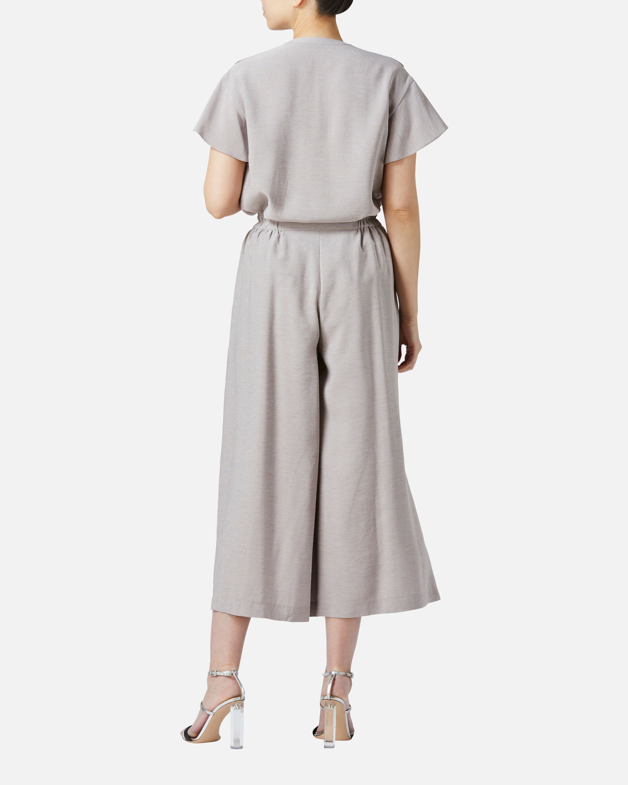 리본 개더 팬츠 / Gathered Waist Pants with Ribbon