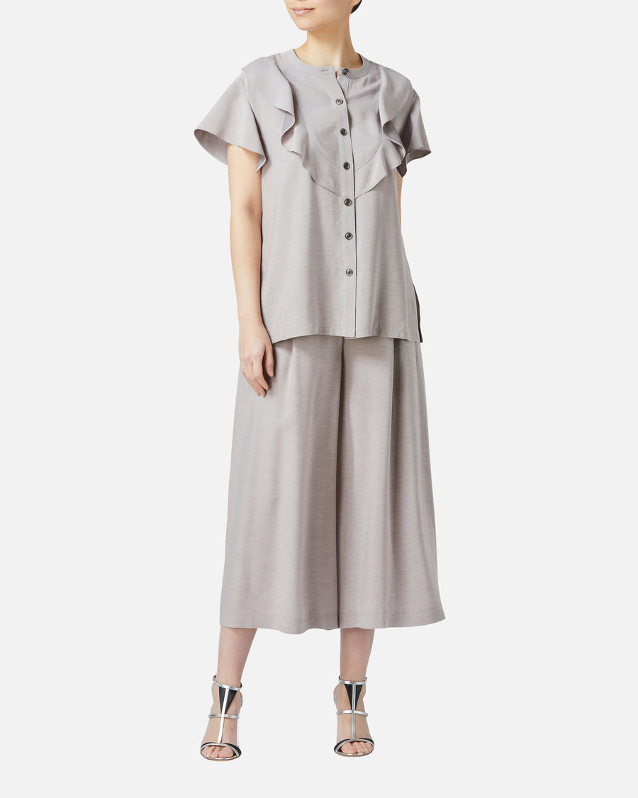 리본 개더 팬츠 / Gathered Waist Pants with Ribbon