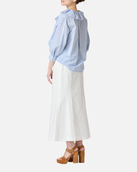 스트라이프 퍼프 슬리브 블라우스 / Puff Sleeve Stripe Blouse