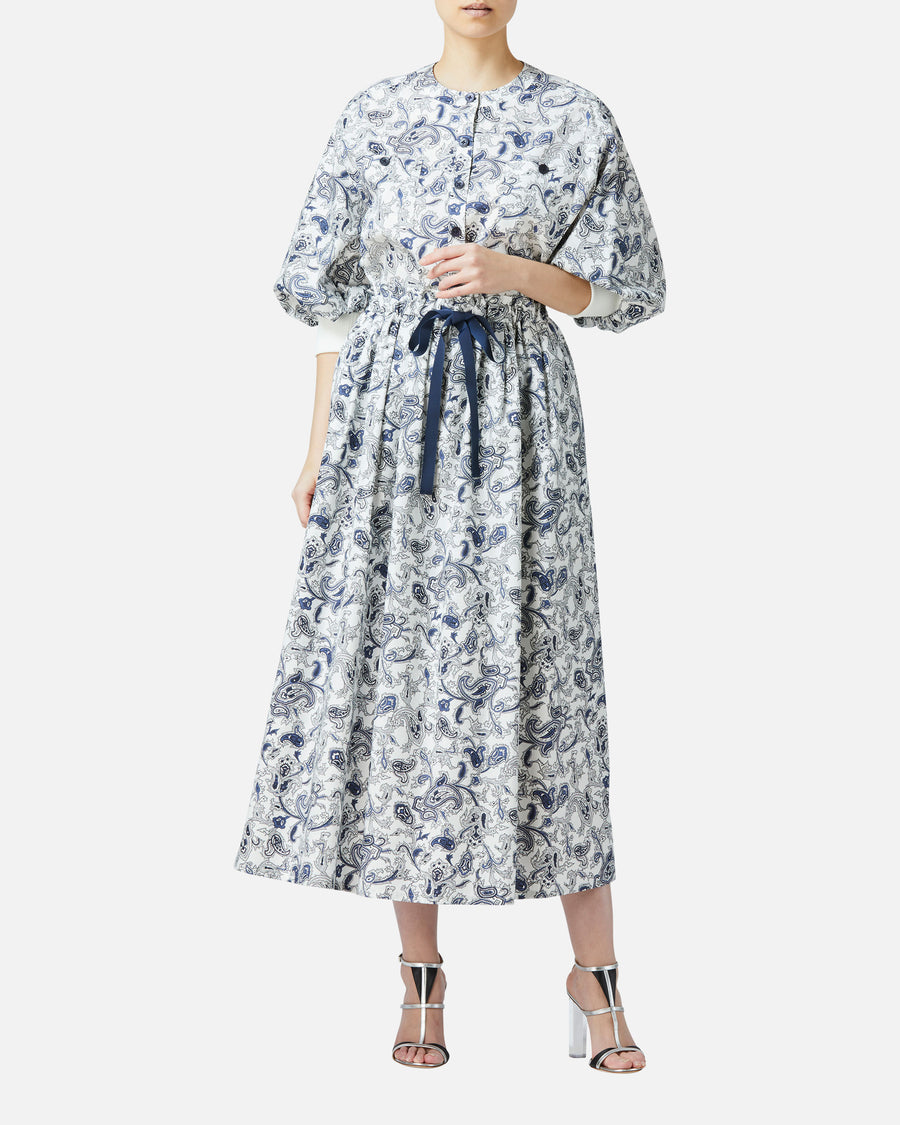 페이즐리 프린트 퍼프 슬리브 블라우스 / Puff Sleeve Blouse with Paisley Print