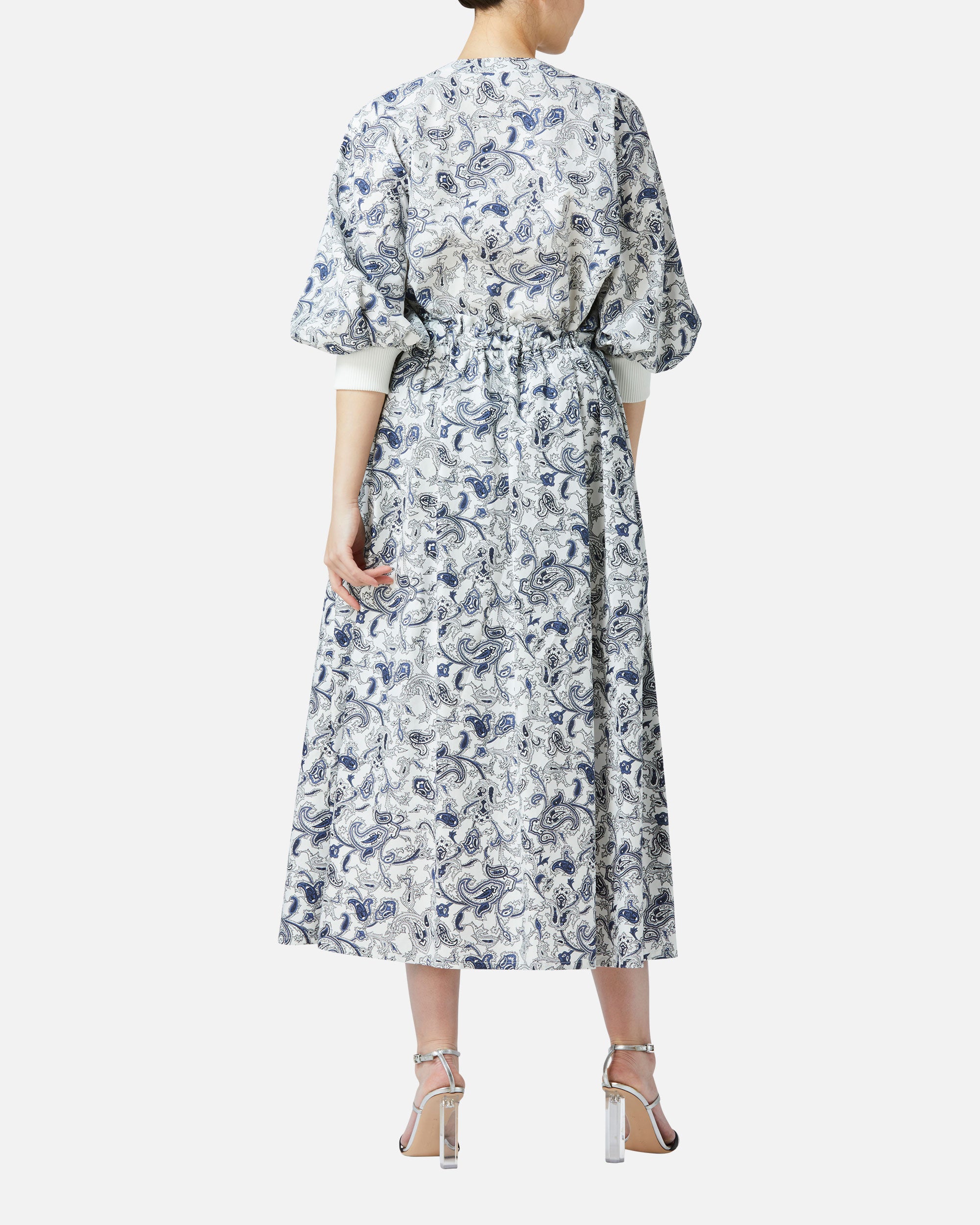 페이즐리 프린트 퍼프 슬리브 블라우스 / Puff Sleeve Blouse with Paisley Print