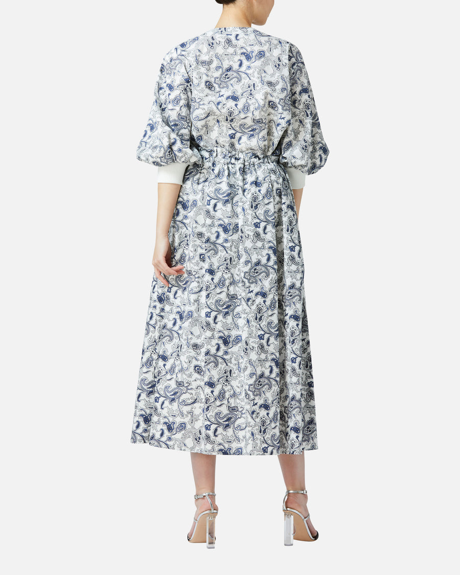 페이즐리 프린트 퍼프 슬리브 블라우스 / Puff Sleeve Blouse with Paisley Print