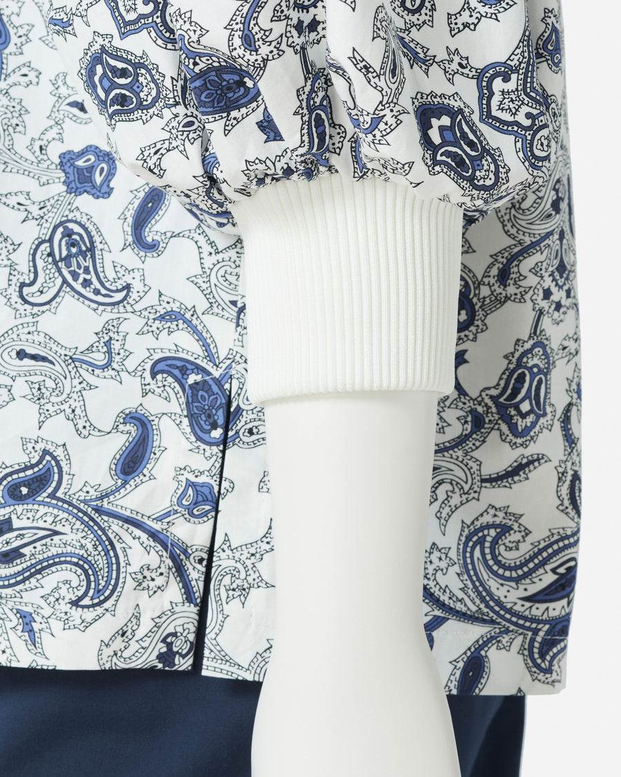 페이즐리 프린트 퍼프 슬리브 블라우스 / Puff Sleeve Blouse with Paisley Print
