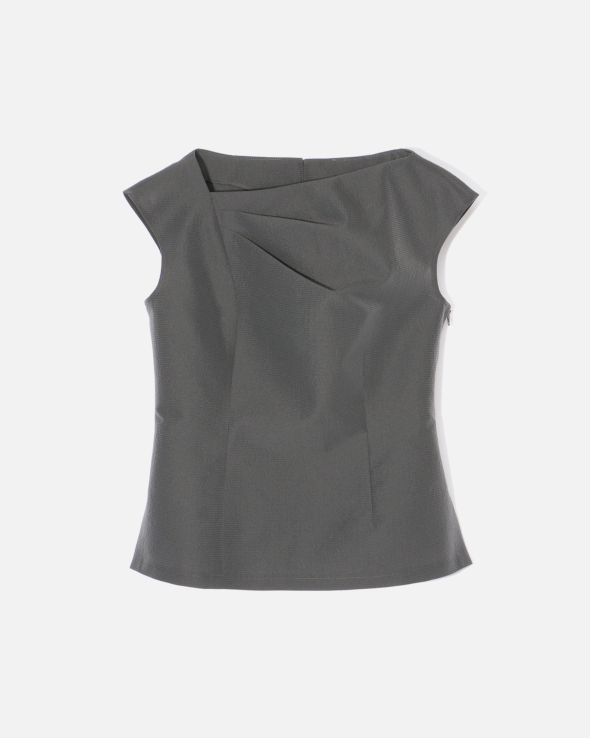폴리 에스테르 나일론 자카드 리본이 달린 블라우스 / Polyester Nylon Jacquard Blouse with Ribbon