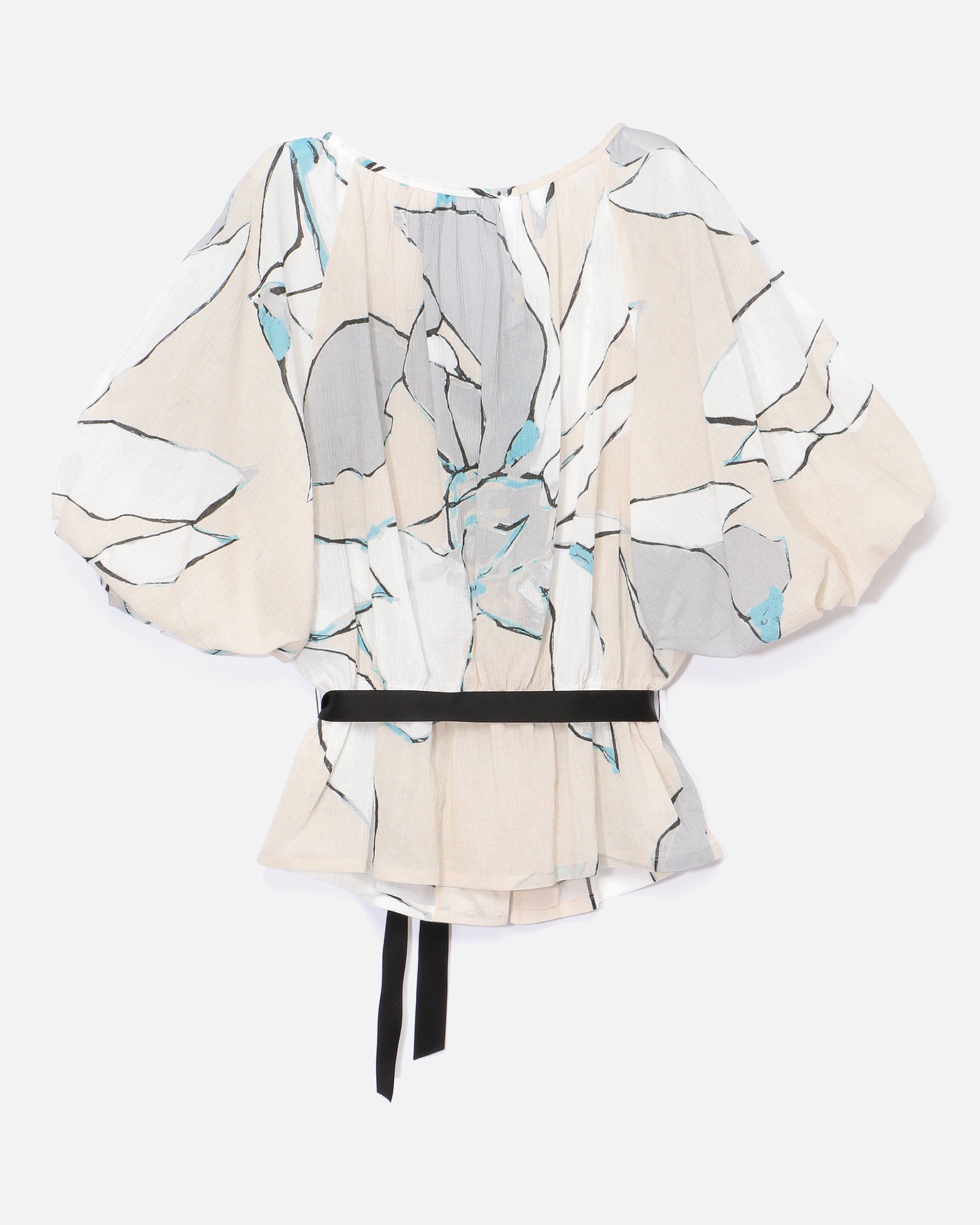 보타니컬 무늬 블라우스 / Botanical Print Blouse