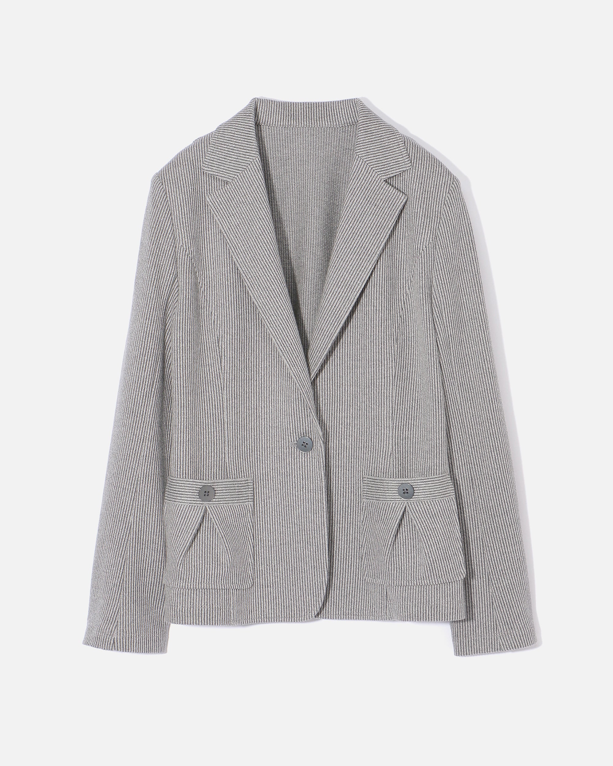 린넨 코튼 저지 원활한 재킷 / Linen Cotton Jersey Seamless Jacket