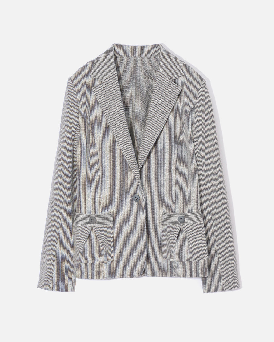 린넨 코튼 저지 원활한 재킷 / Linen Cotton Jersey Seamless Jacket