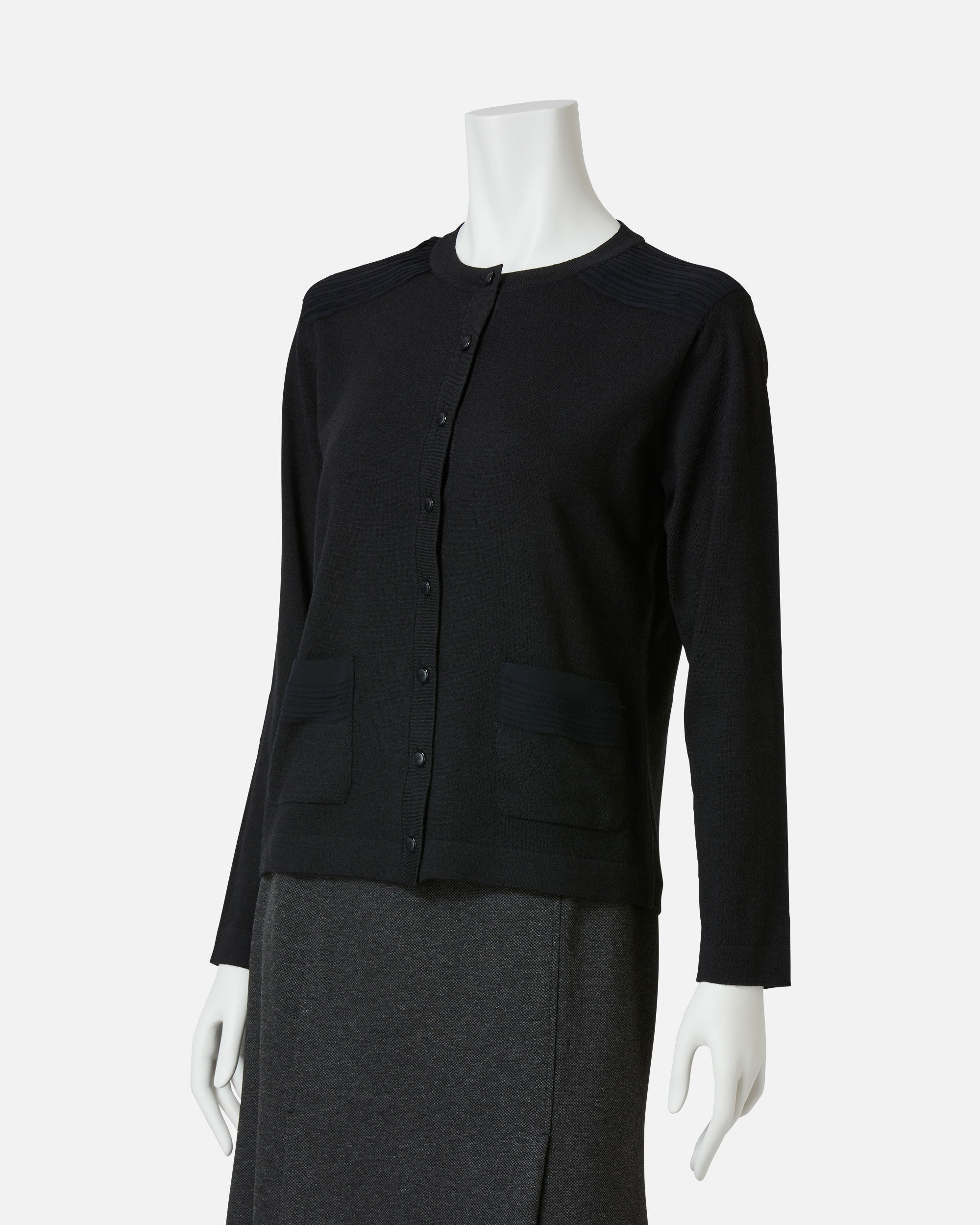울 실크 프릴 니트 카디건 / Fringed Wool Silk Knit Cardigan