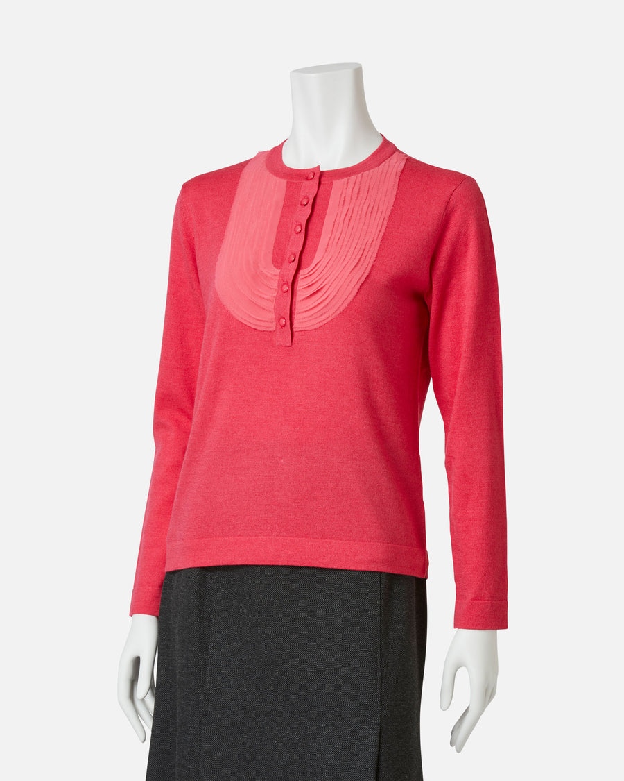 실크 울 프릴 니트 풀오버 / Silk Wool Knit Pullover