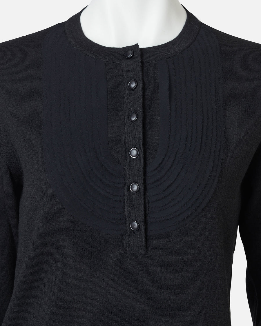 실크 울 프릴 니트 풀오버 / Silk Wool Knit Pullover
