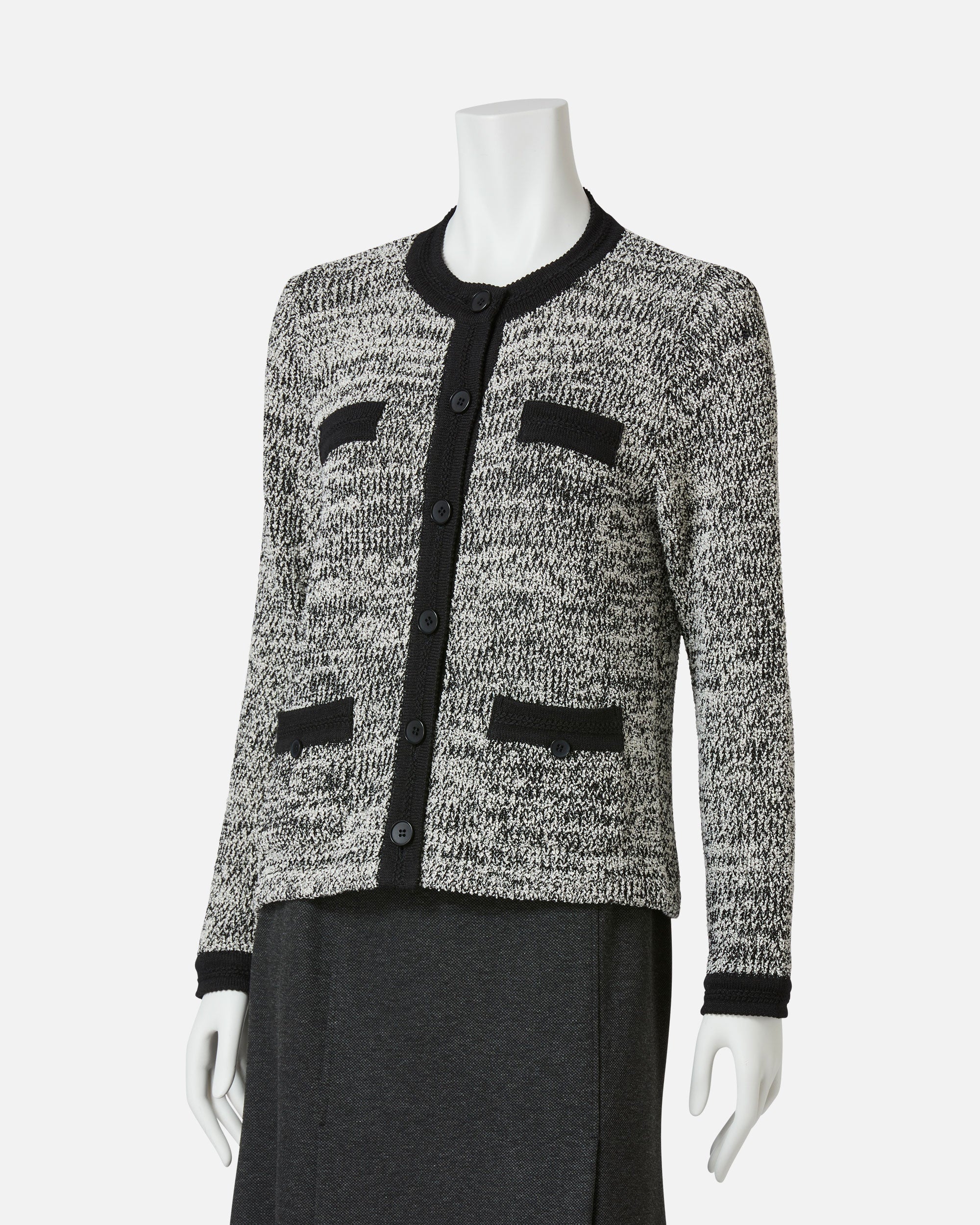 트위드 스타일 니트 재킷 / Tweed Style Knit Jacket