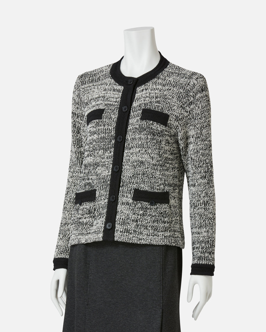 트위드 스타일 니트 재킷 / Tweed Style Knit Jacket