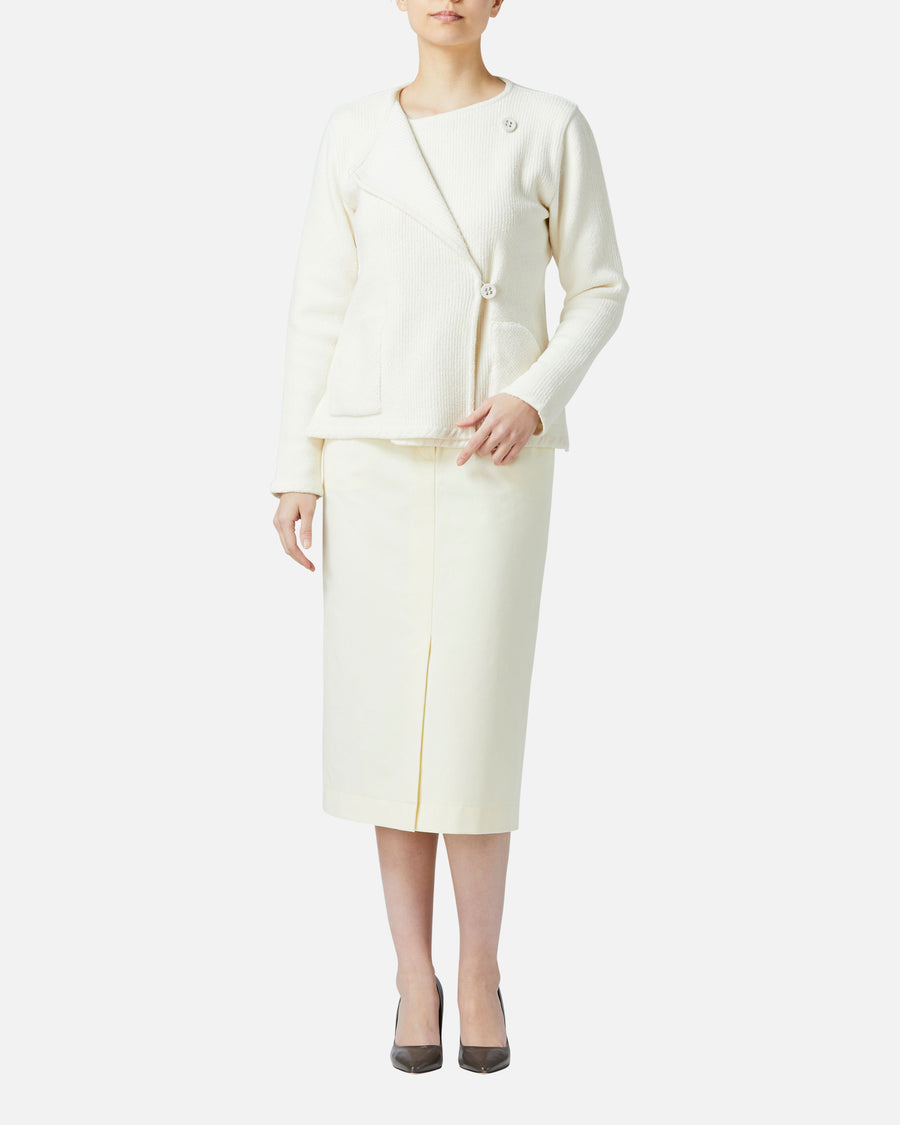 스트레치 개버딘 프론트 택스 카트 / Stretch Gabardine Front Darted Skirt