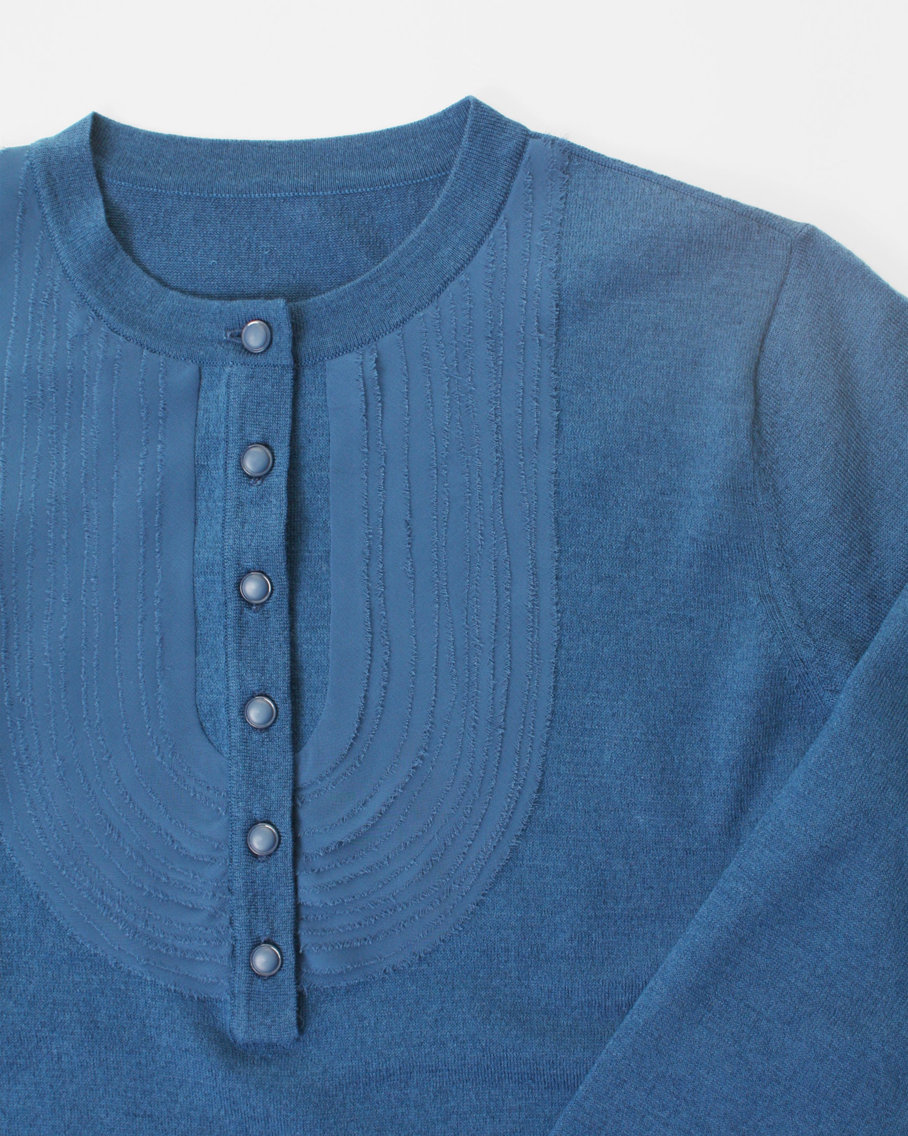 실크 울 프릴 니트 풀오버 / Silk Wool Knit Pullover
