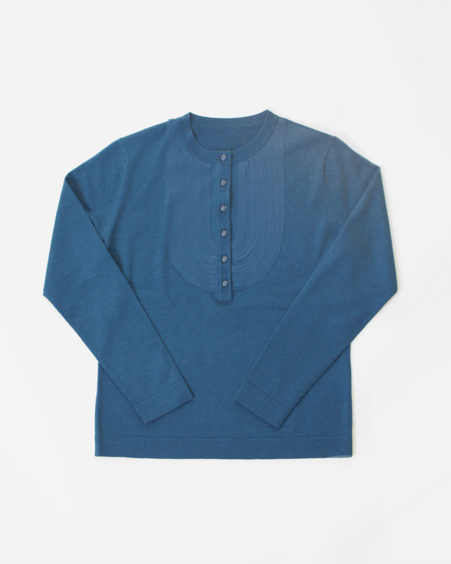 실크 울 프릴 니트 풀오버 / Silk Wool Knit Pullover