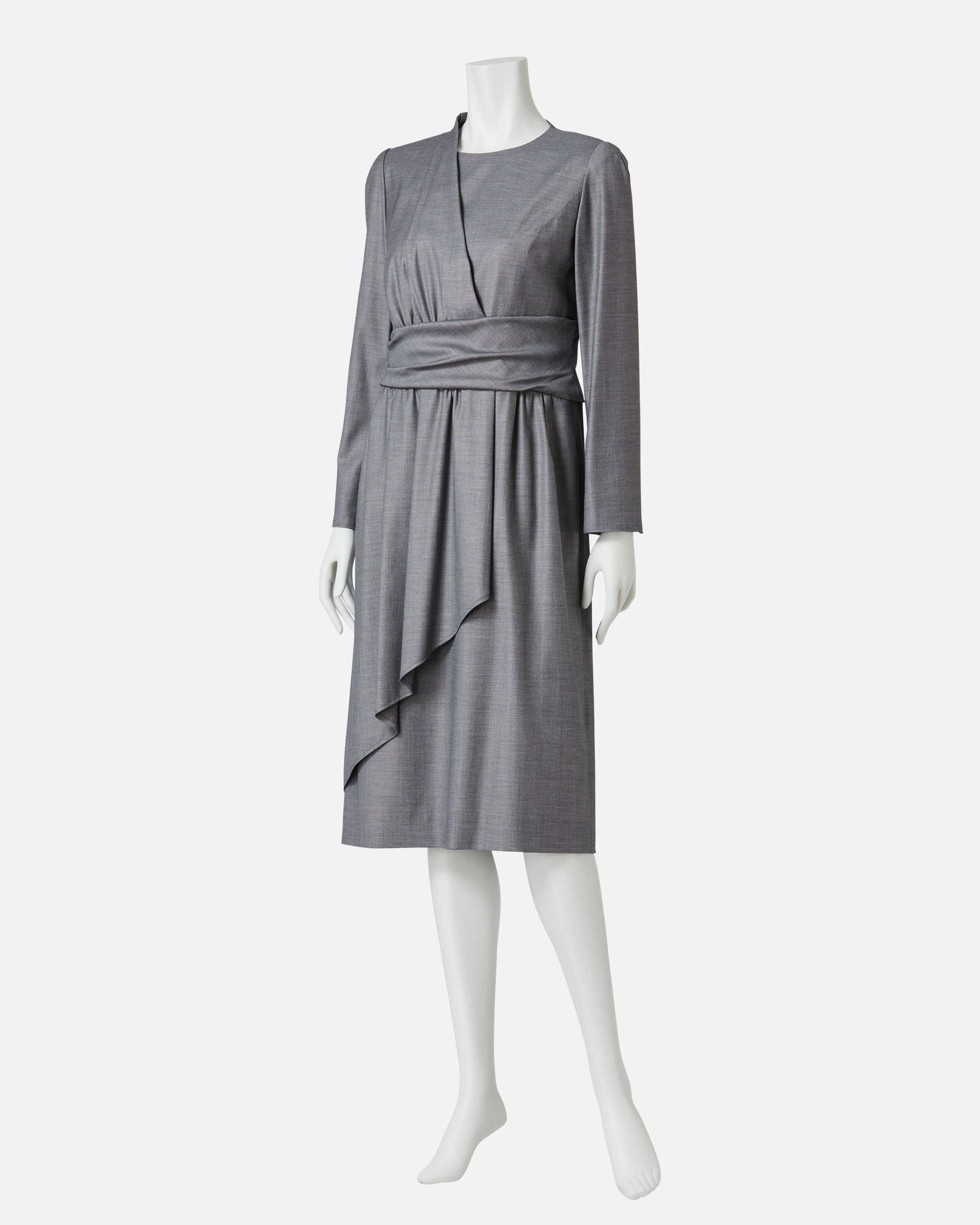 스트레치 샹브레 랩풍 원피스 / Stretch Chambray Wrap Style Dress