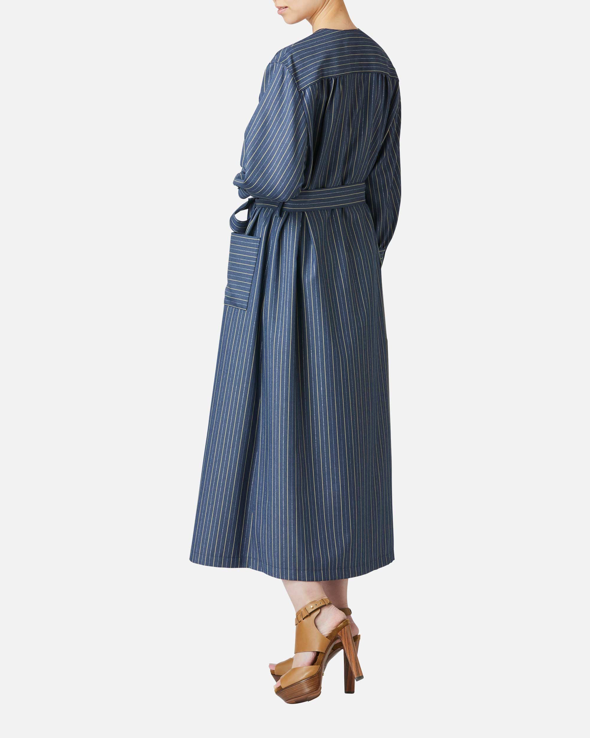 스트레치 트윌 스트라이프 원피스 / Striped Stretch Twill Dress