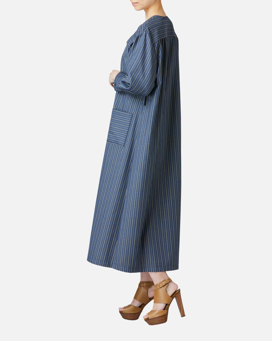 스트레치 트윌 스트라이프 원피스 / Striped Stretch Twill Dress