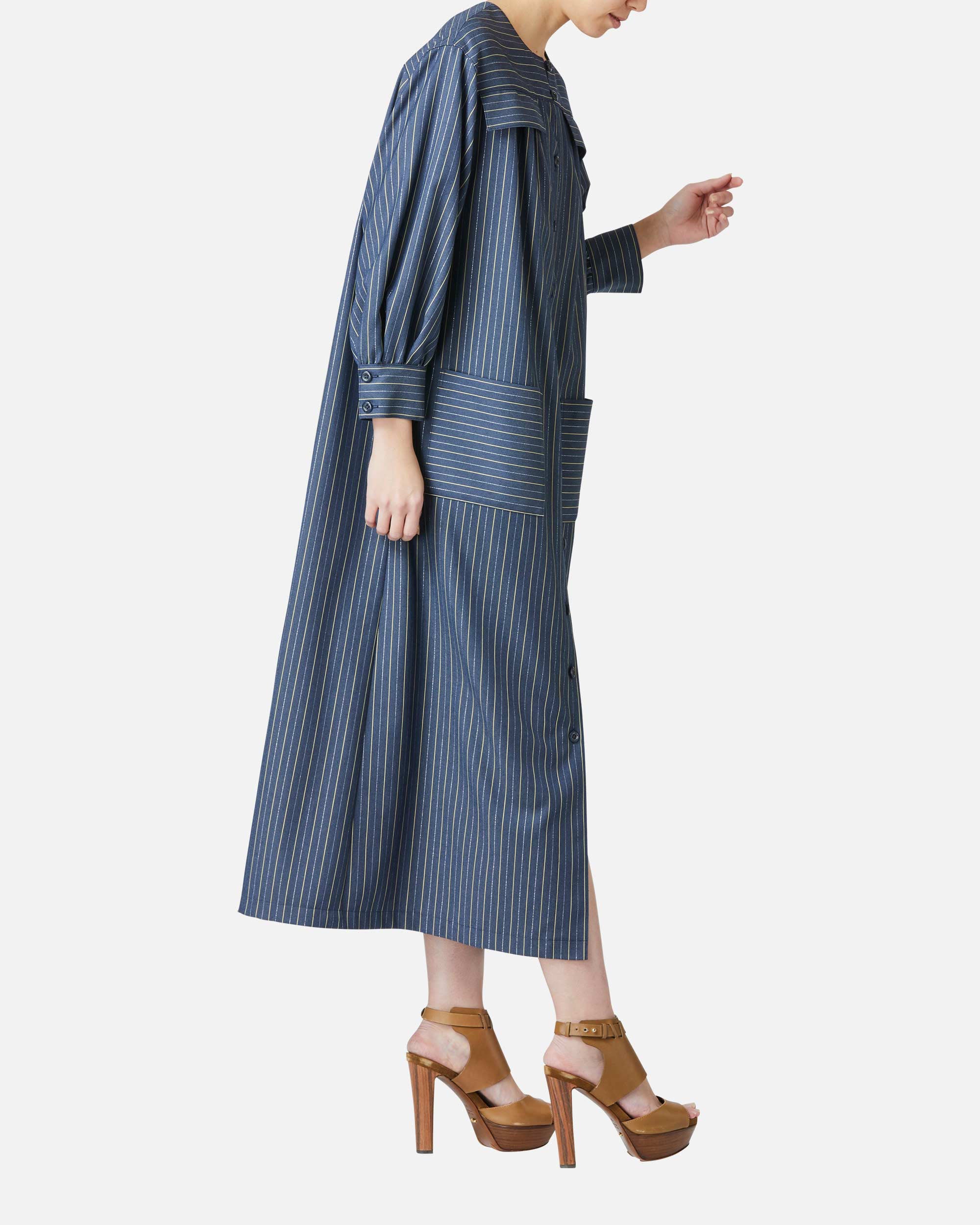 스트레치 트윌 스트라이프 원피스 / Striped Stretch Twill Dress